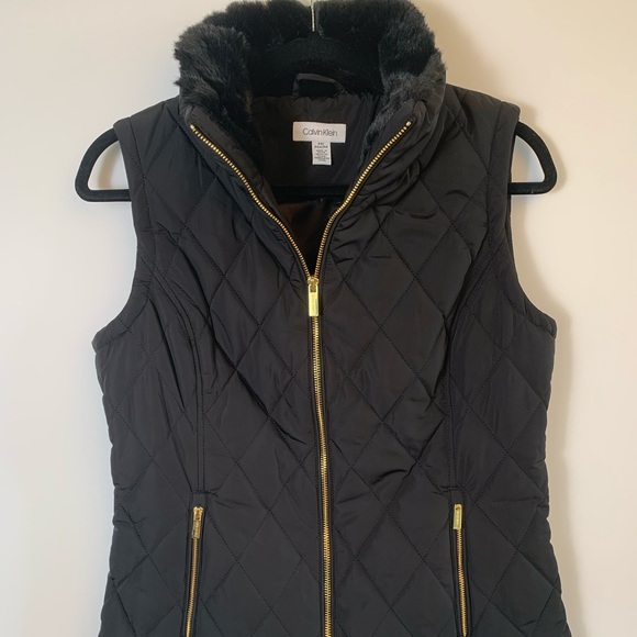 calvin klein vest with hood